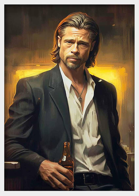 P278 Brad Pitt Canvas Art Prints, Posters, and Wall Art Pop Art Collection