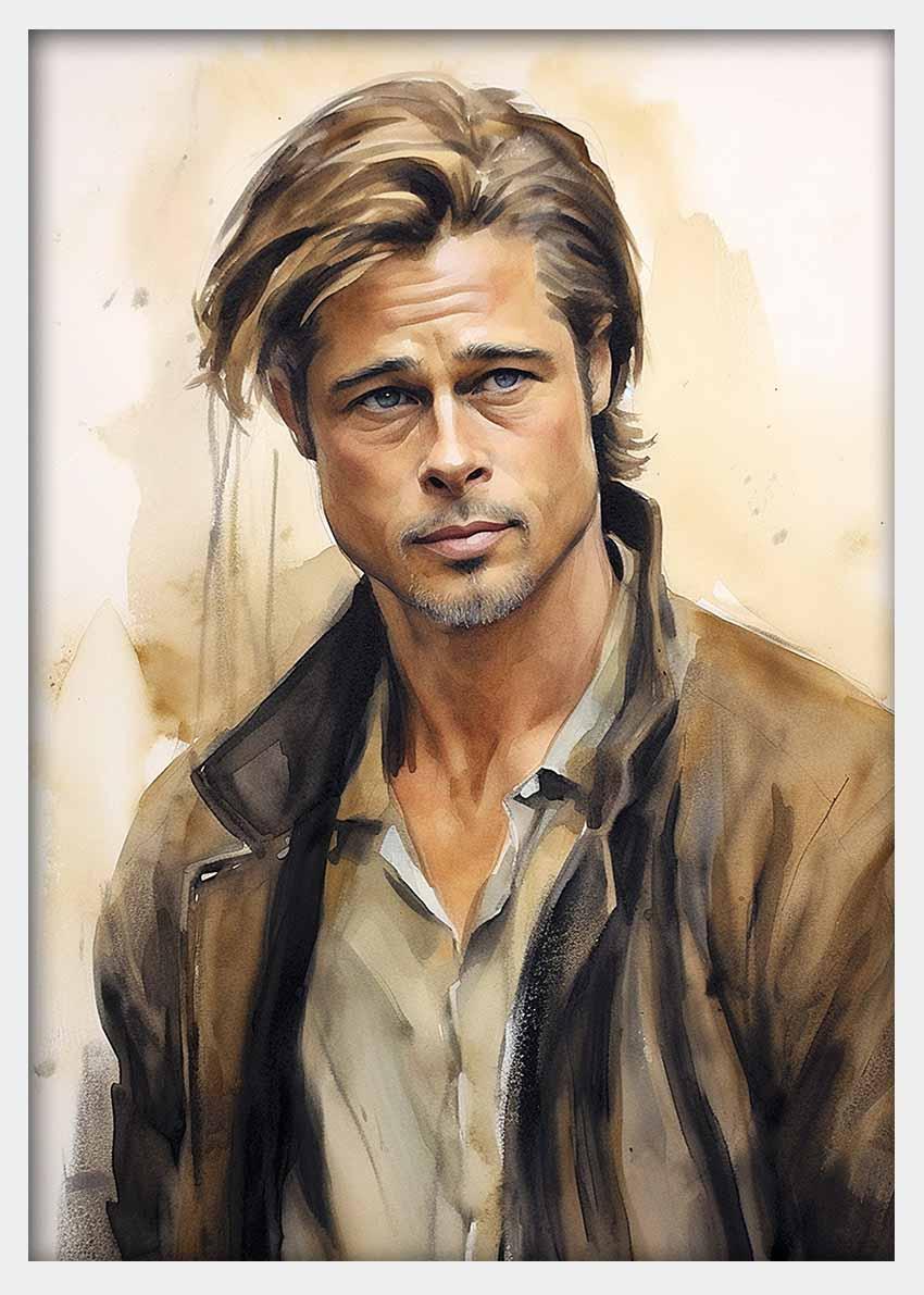 P284 Brad Pitt Canvas Art Prints, Posters, and Wall Art Pop Art Collection