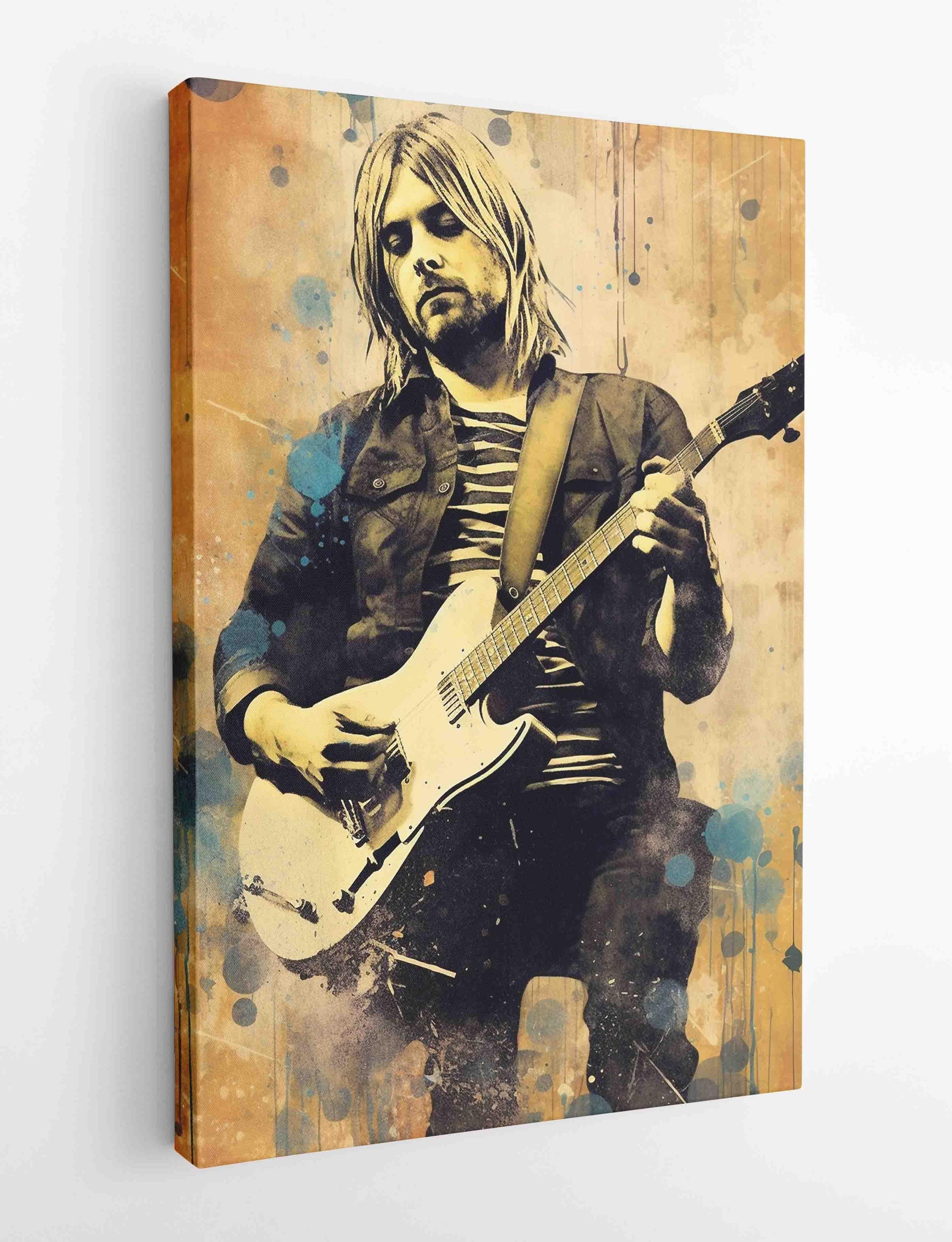 P302 Kurt Cobain Canvas Art Prints, Posters, and Wall Art Pop Art Collection