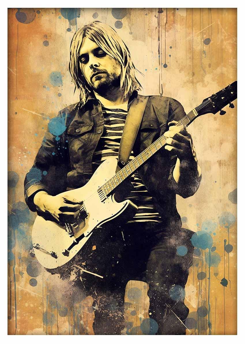 P302 Kurt Cobain Canvas Art Prints, Posters, and Wall Art Pop Art Collection