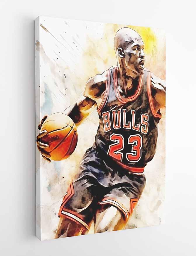 P308 Michael Jordan Canvas Art Prints, Posters, and Wall Art Pop Art Collection