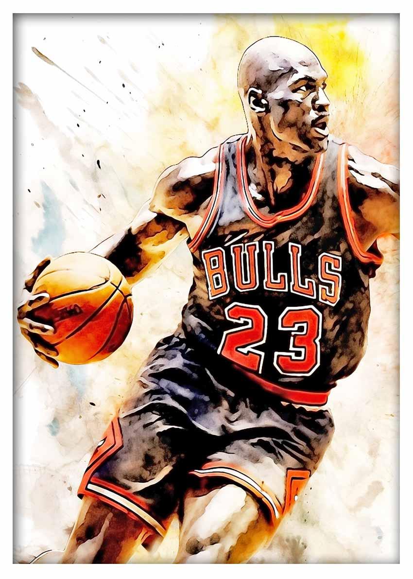 P308 Michael Jordan Canvas Art Prints, Posters, and Wall Art Pop Art Collection
