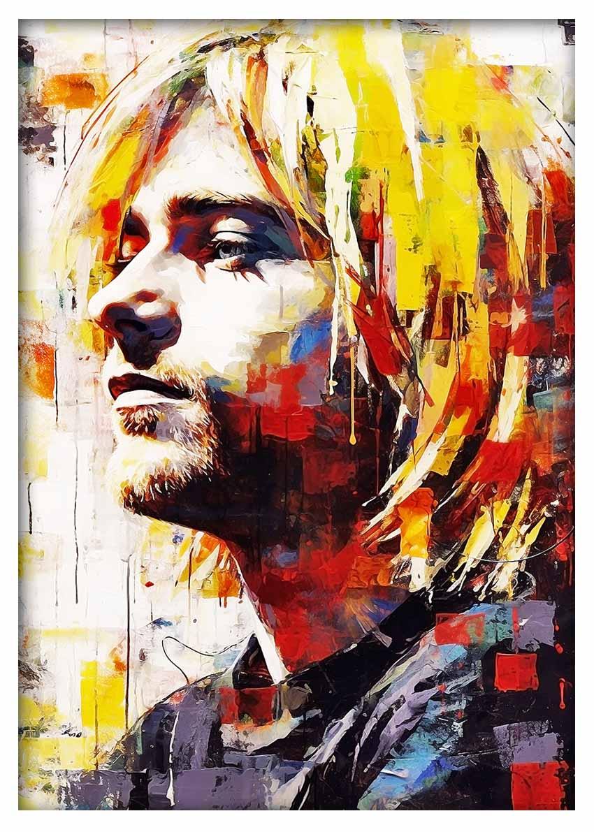 P311 Kurt Cobain Canvas Art Prints, Posters, and Wall Art Pop Art Collection