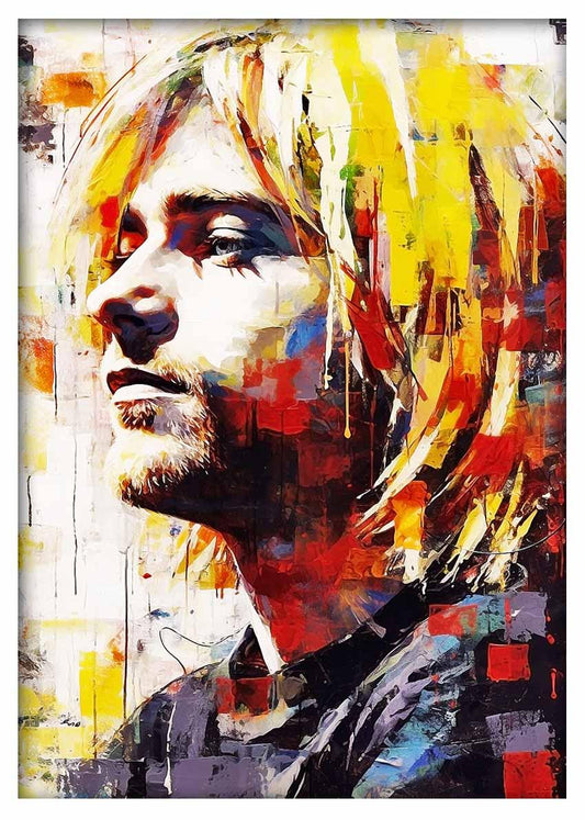 P311 Kurt Cobain Canvas Art Prints, Posters, and Wall Art Pop Art Collection