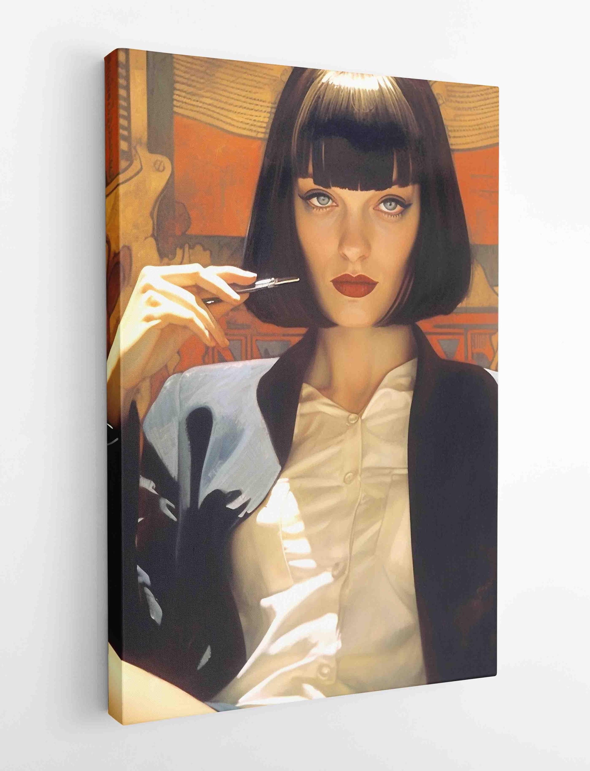 P315 Pulp Fiction Uma Thurman Canvas Art Prints, Posters, and Wall Art Pop Art Collection