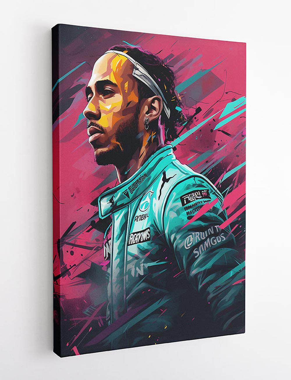 P323 – Lewis Hamilton Canvas Art Prints, Posters, and Wall Art – Pop Art Collection
