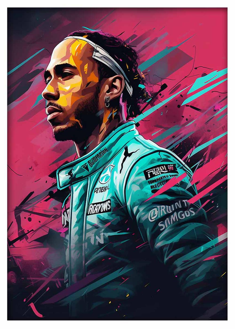 P323 – Lewis Hamilton Canvas Art Prints, Posters, and Wall Art – Pop Art Collection