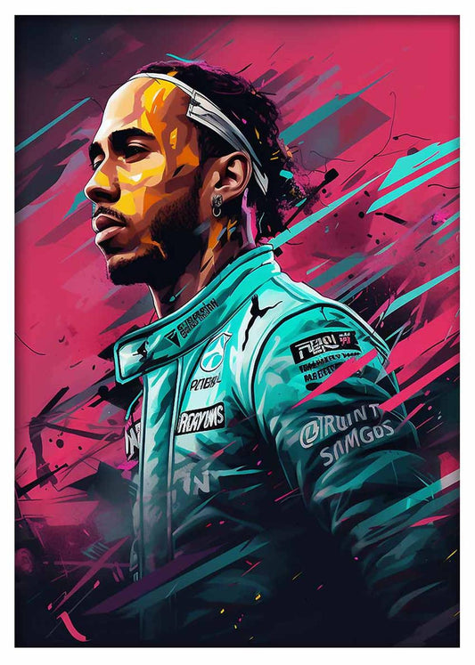 P323 – Lewis Hamilton Canvas Art Prints, Posters, and Wall Art – Pop Art Collection