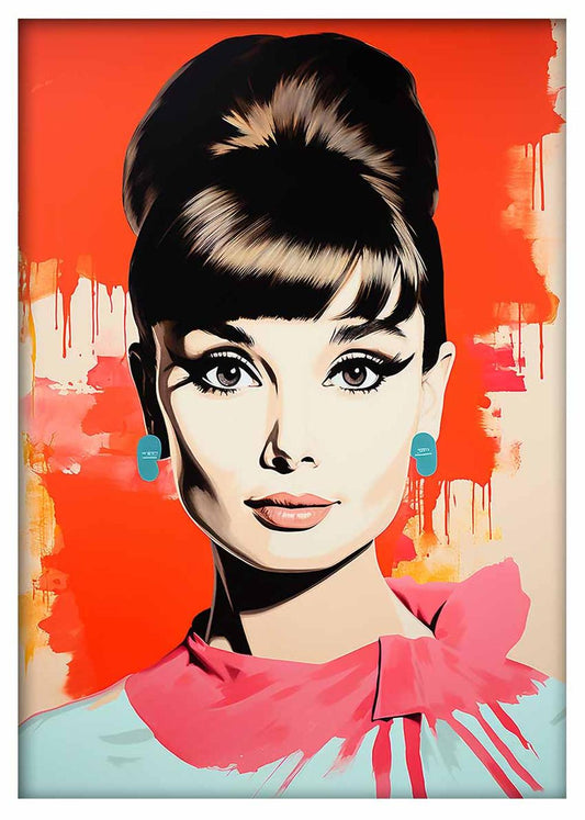P324 – Audrey Hepburn Canvas Art Prints, Posters, and Wall Art – Pop Art Collection