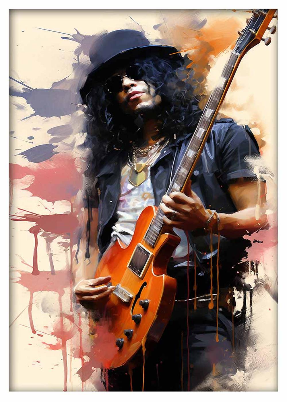 P327 – Slash Poster, Slash of Guns N Roses Canvas Art Prints, Posters, and Wall Art – Pop Art Collection