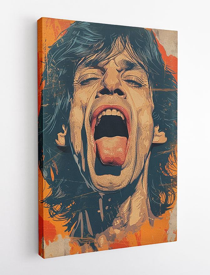 P369 – Mick Jagger Canvas Art Prints, Posters, and Wall Art – Pop Art Collection