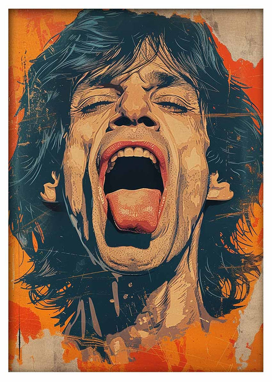 P369 – Mick Jagger Canvas Art Prints, Posters, and Wall Art – Pop Art Collection