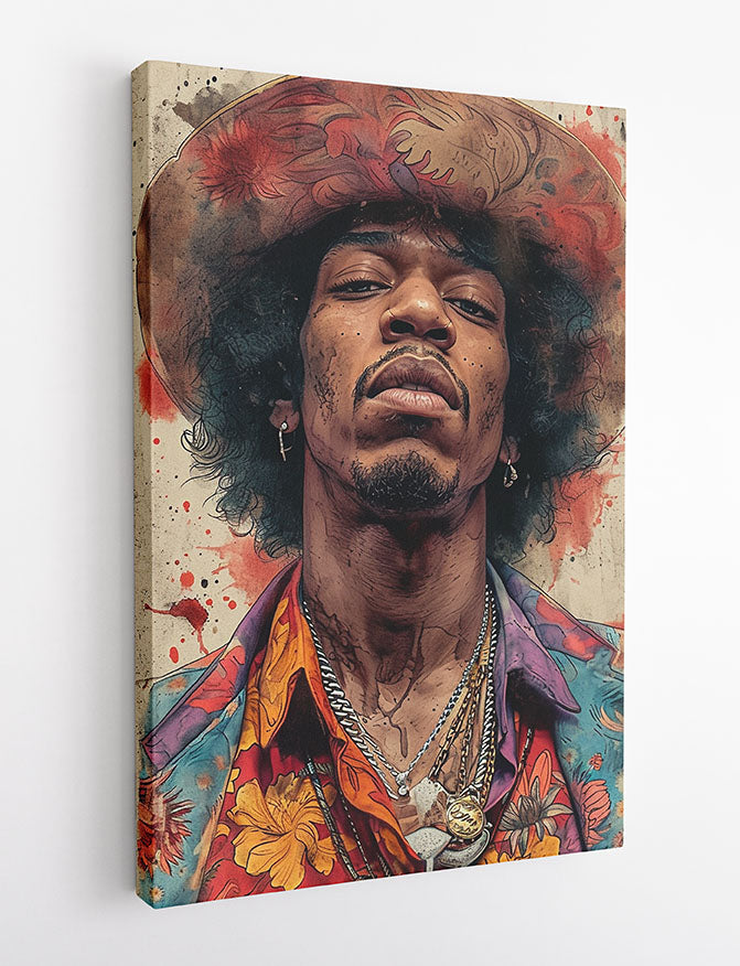 P374 – Jimi Hendrix Canvas Art Prints, Posters, and Wall Art – Pop Art Collection