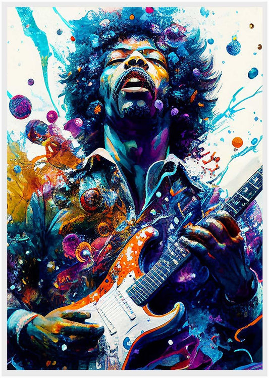 P60 Jimi Hendrix Canvas Art Prints, Posters, and Wall Art Pop Art Collection