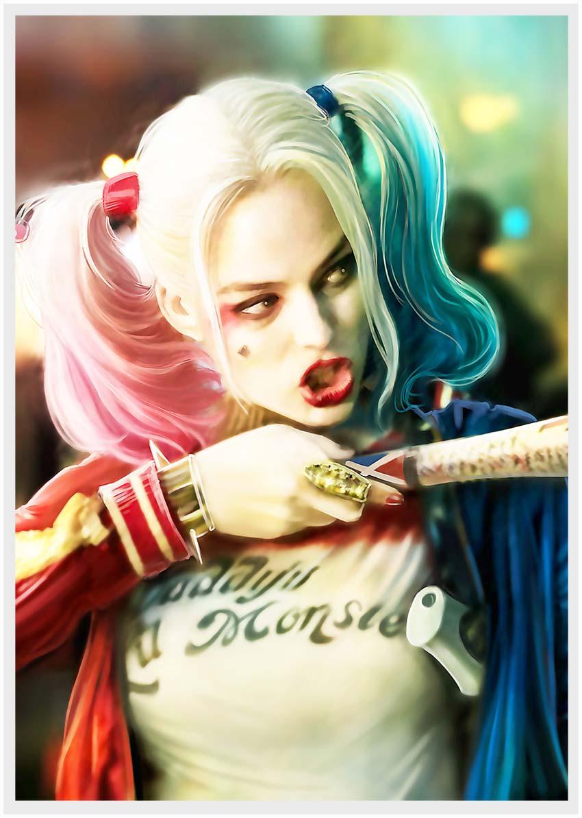 P97 Harley Quinn Canvas Art Prints, Posters, and Wall Art Pop Art Collection