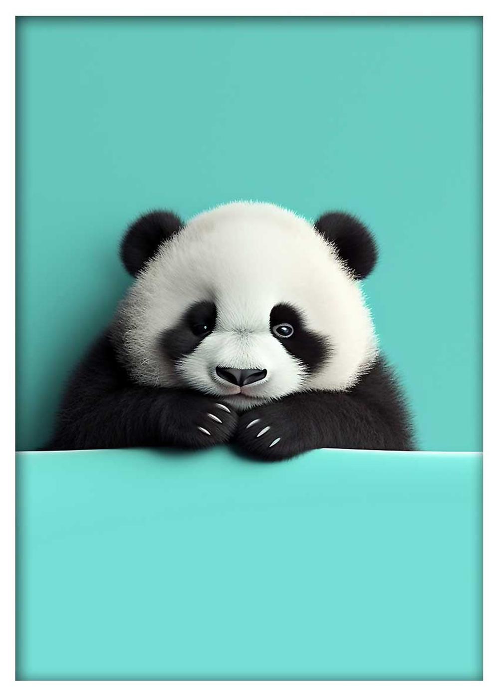 Panda Canvas & Poster Wall Art T657 Wildlife Series