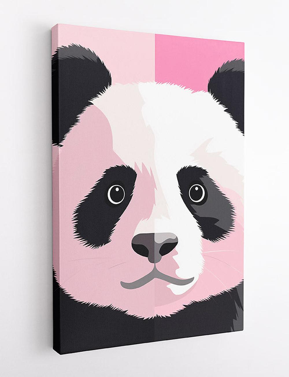 Pink Pop Art Panda Canvas Print & Poster – T565 – AiPrintLab