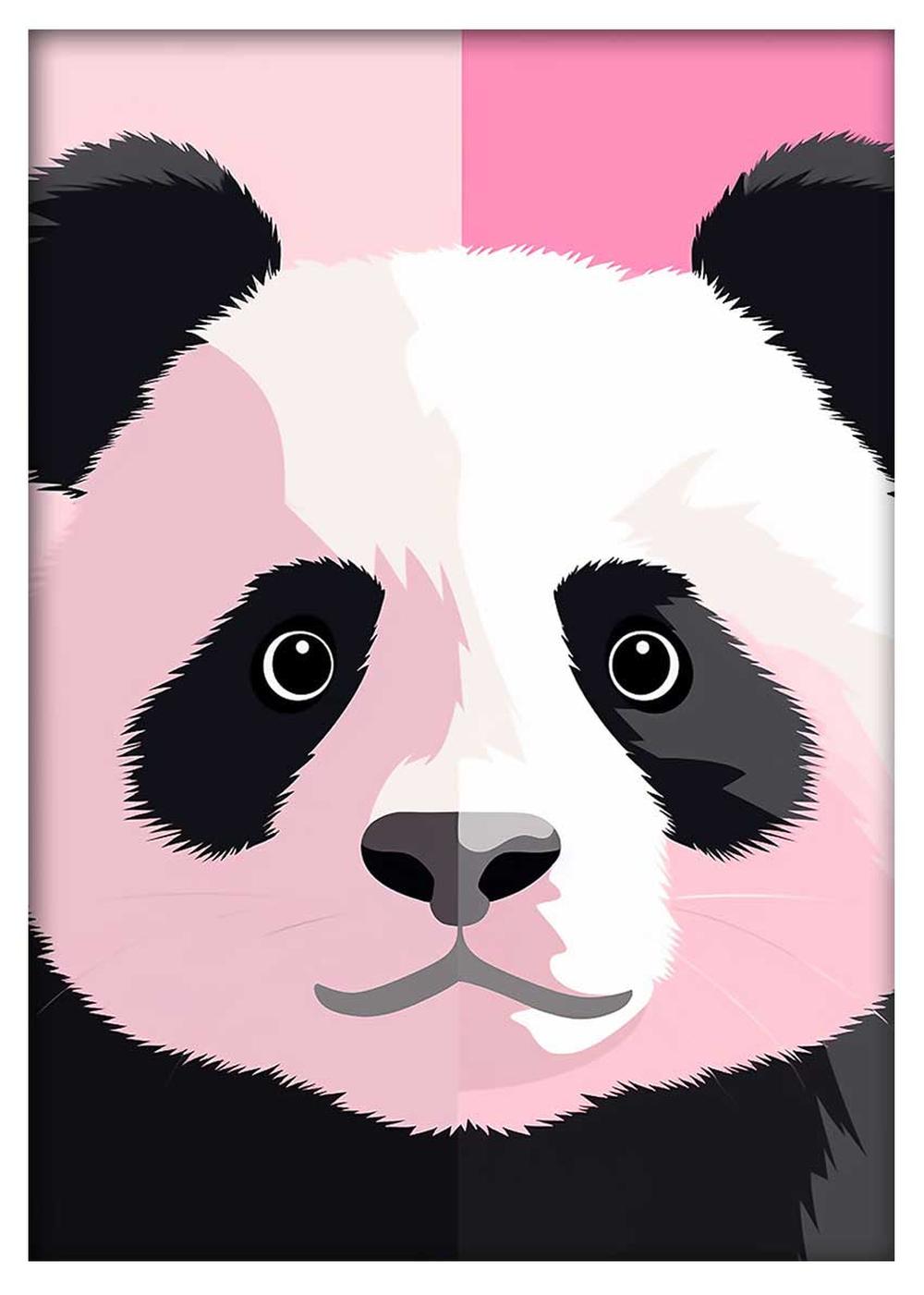 Pink Pop Art Panda Canvas Print & Poster – T565 – AiPrintLab