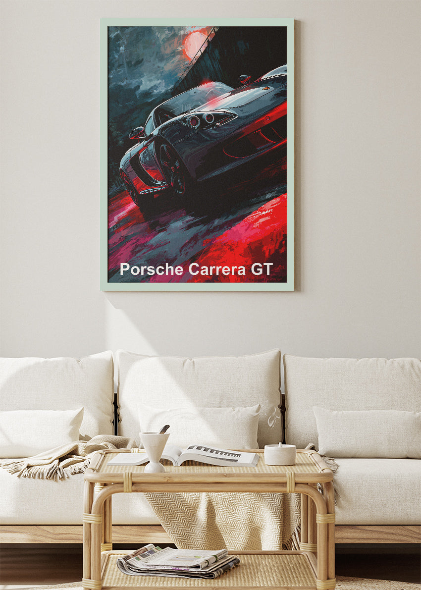 Porsche Carrera GT Night Edition Canvas Print & Poster – Cinematic Supercar Wall Art – AI PRINT LAB