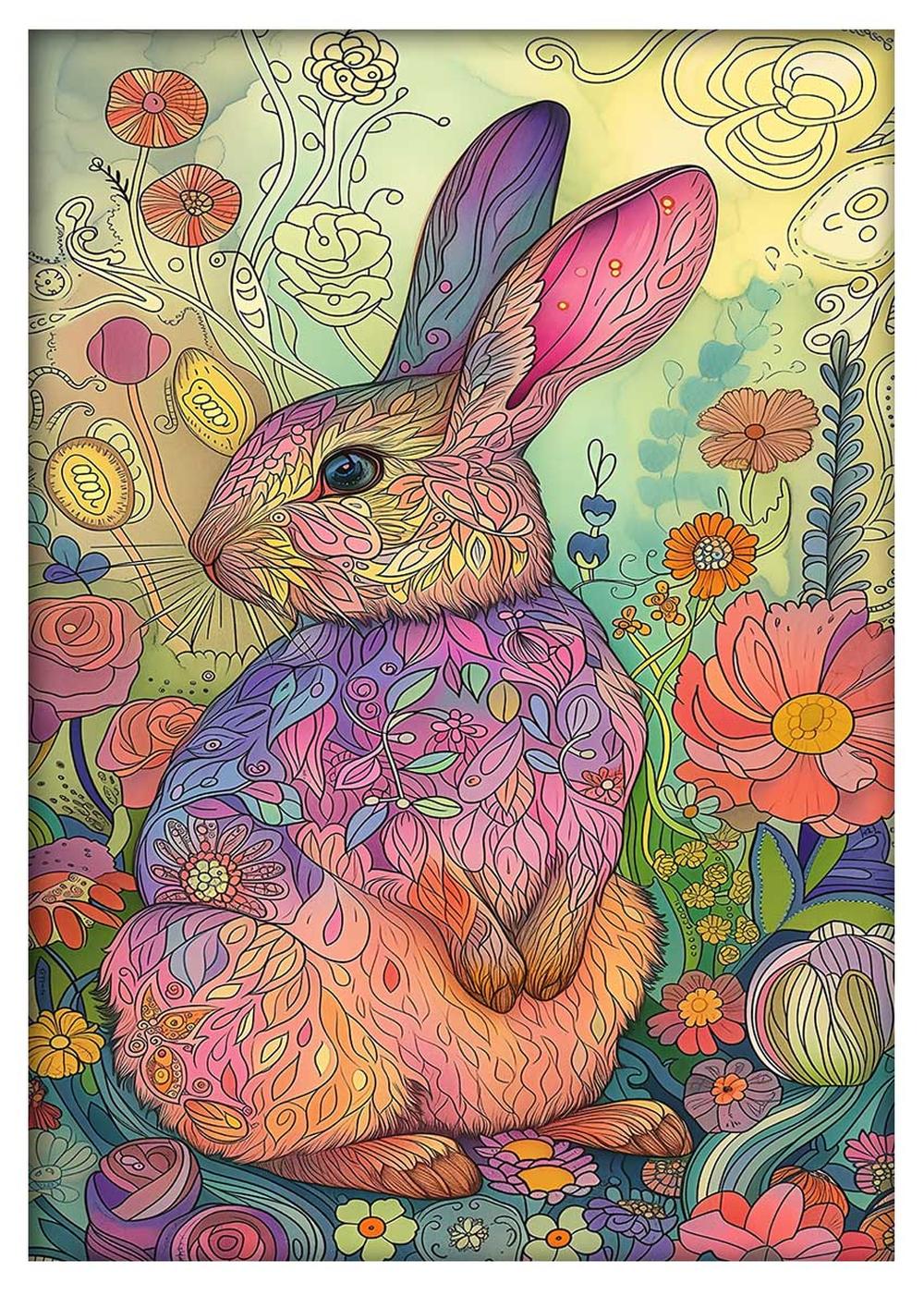 Rabbit – Canvas & Poster Wall Art – T877 Wildlife Series