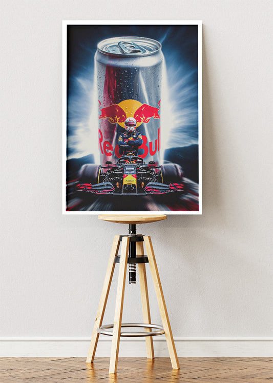 Red Bull Formula 1 Racing Poster Energy Drink Edition Canvas & Print – AI PRINT LAB