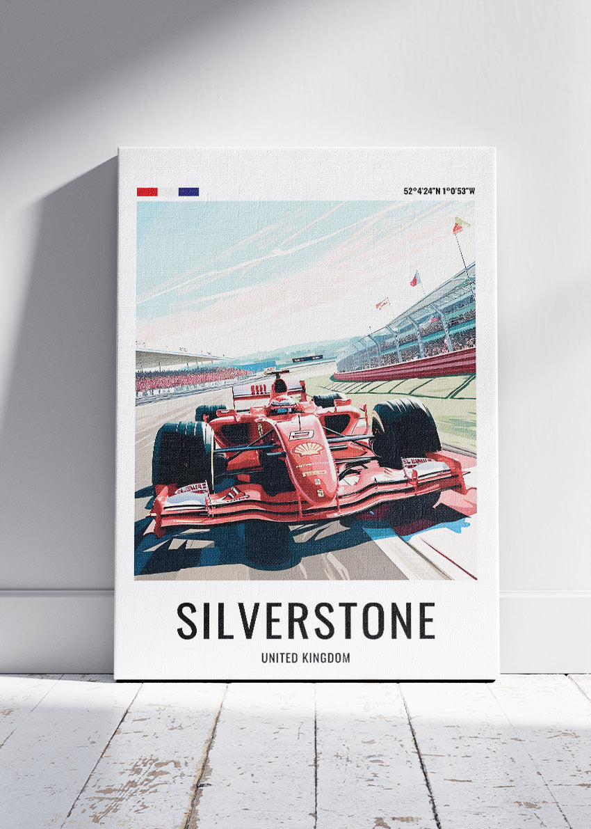 Silverstone Formula Racing Poster & Canvas Print | UK Motorsport Wall Art
