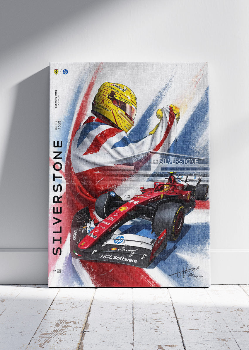 Silverstone Grand Prix Formula 1 Ferrari Poster Canvas & Print – AI PRINT LAB