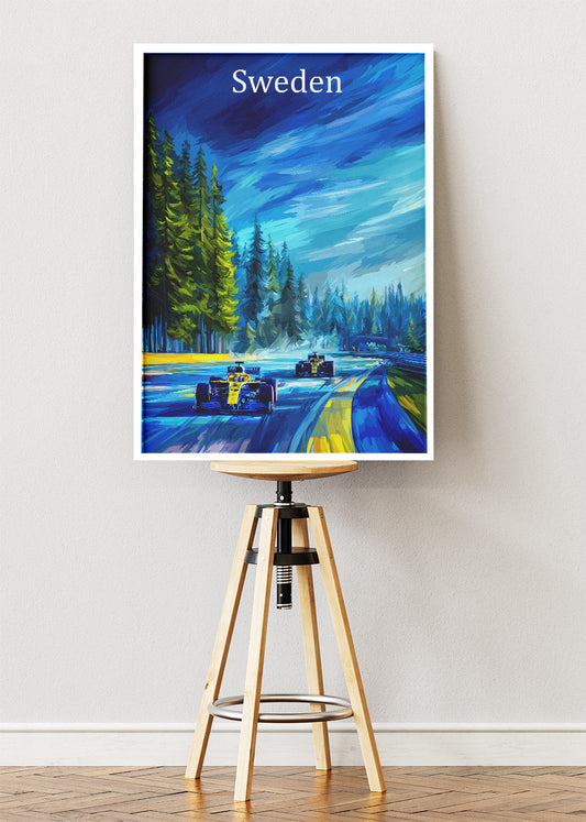 Sweden Forest Circuit Formula 1 Canvas Print & Poster – AI PRINT LAB