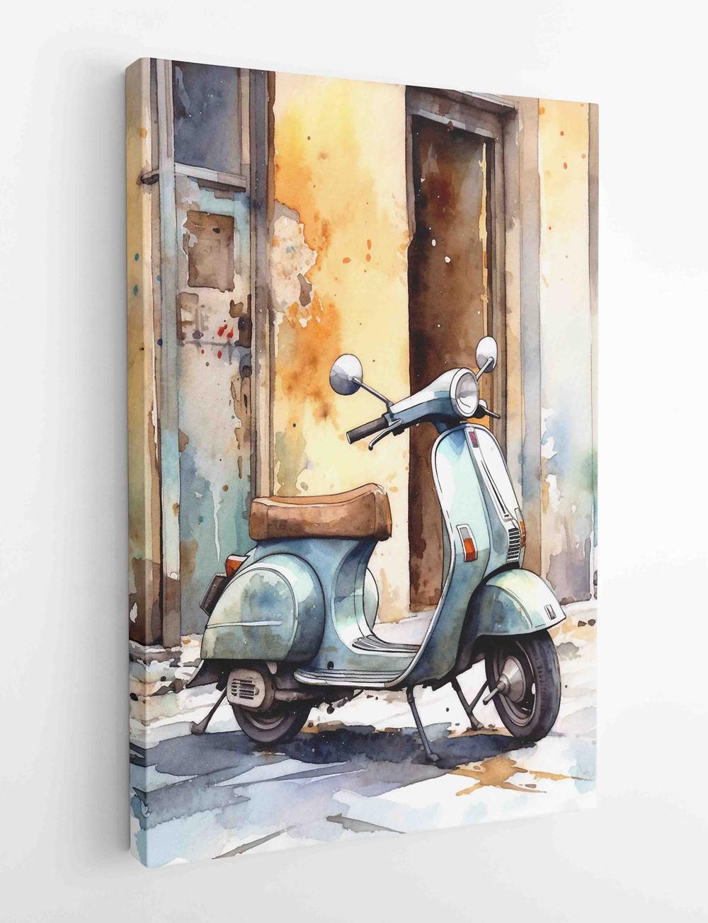 T455 Canvas Art Prints, Posters, and Wall Art Motorbike Collection