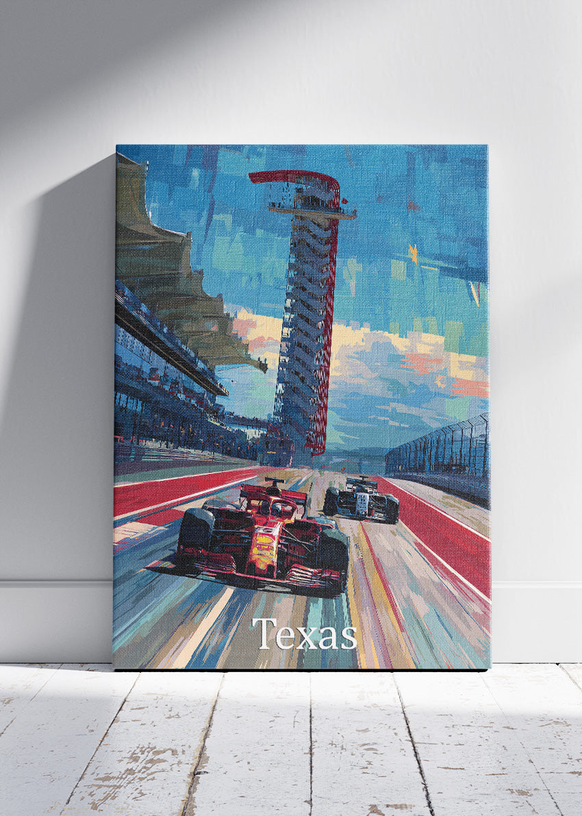 Texas USA Circuit of the Americas Formula 1 Canvas Print & Poster – AI PRINT LAB