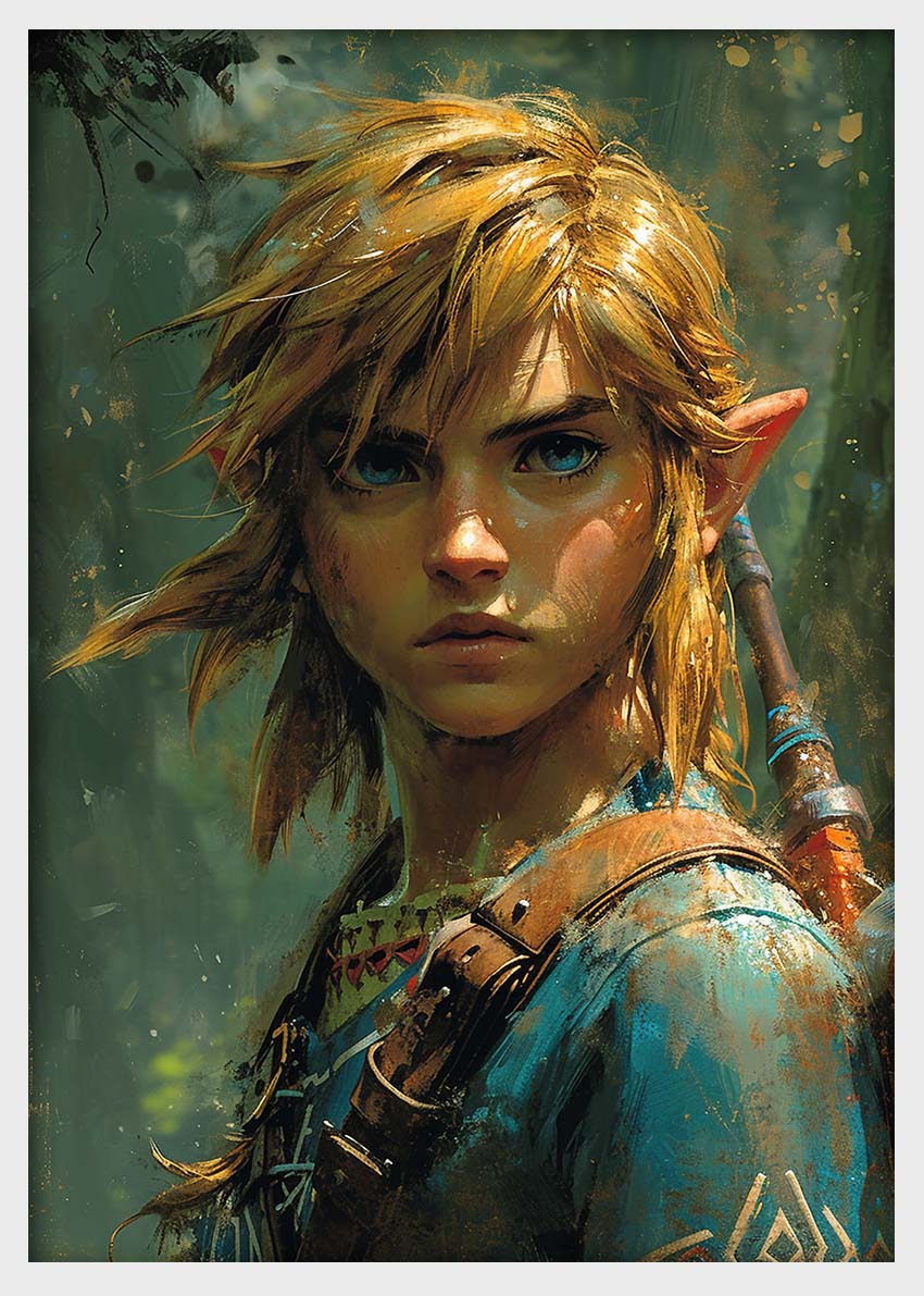 The Legend of Zelda Wall Art – Fantasy Hero Poster & Canvas Print – T1450 –