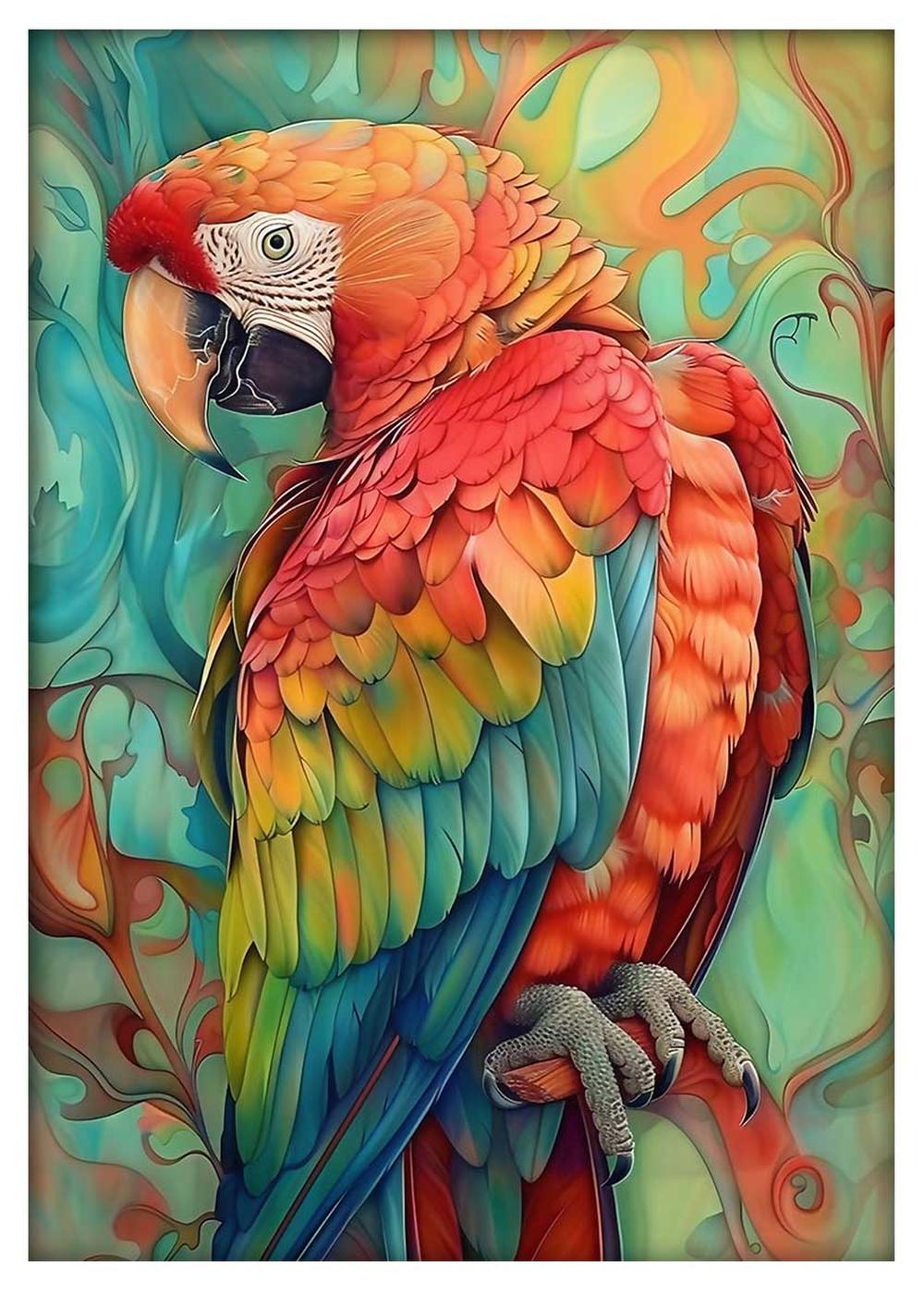 Tropical Macaw Magic – Vibrant Parrot Wall Art, Canvas & Poster – T827 – AiPrintLab