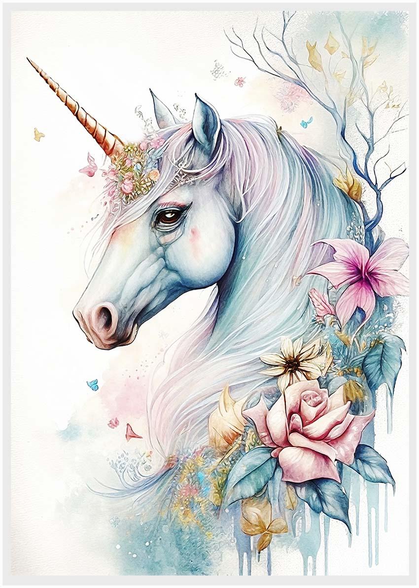 Unicorn Canvas & Poster Wall Art T52 Wildlife Series