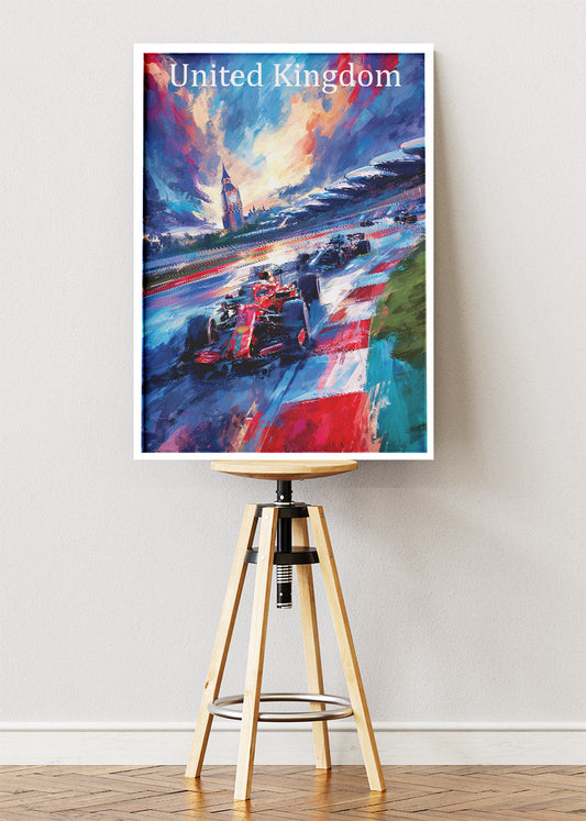 United Kingdom Big Ben Formula 1 Racing Canvas Print & Poster – AI PRINT LAB