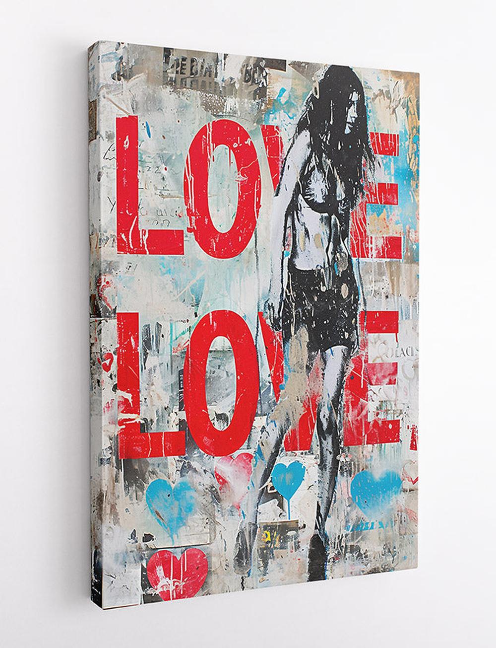 Urban Love Graffiti Canvas Print & Poster – T589 – AiPrintLab
