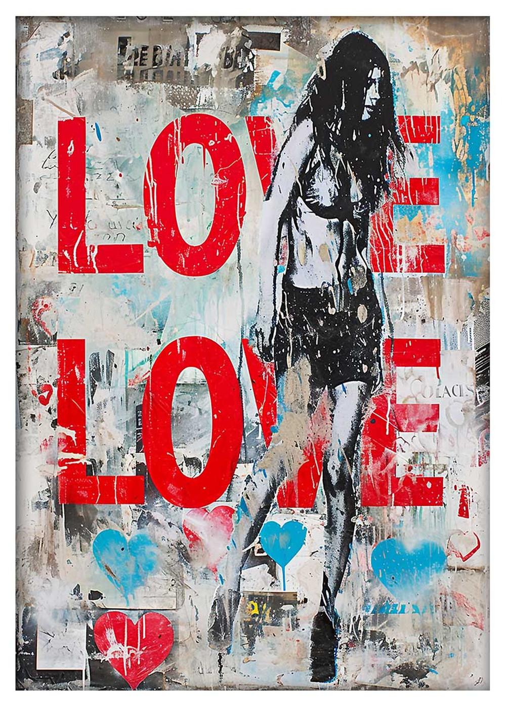 Urban Love Graffiti Canvas Print & Poster – T589 – AiPrintLab