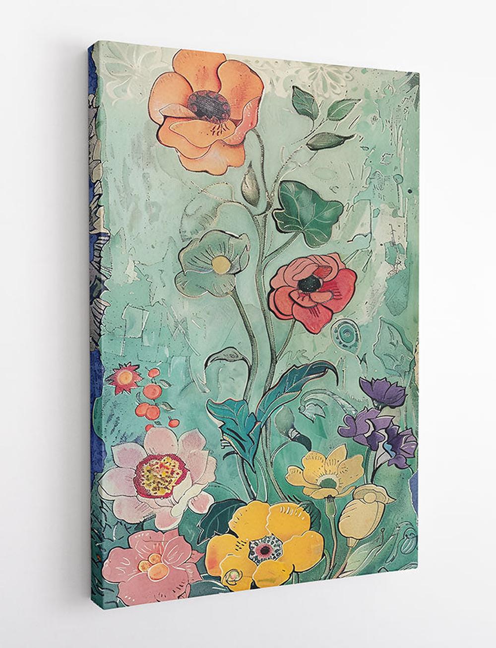 Vintage Botanical Flowers – Poster & Canvas Wall Art – T773 – AiPrintLab