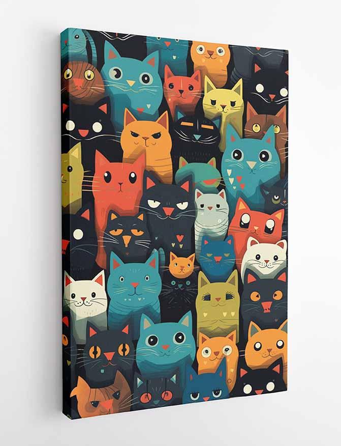 Cat Canvas & Poster Wall Art T345 Wildlife Series
