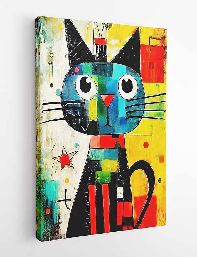 Cat Geometric & Abstract Canvas Art Prints, Posters, and Wall Art