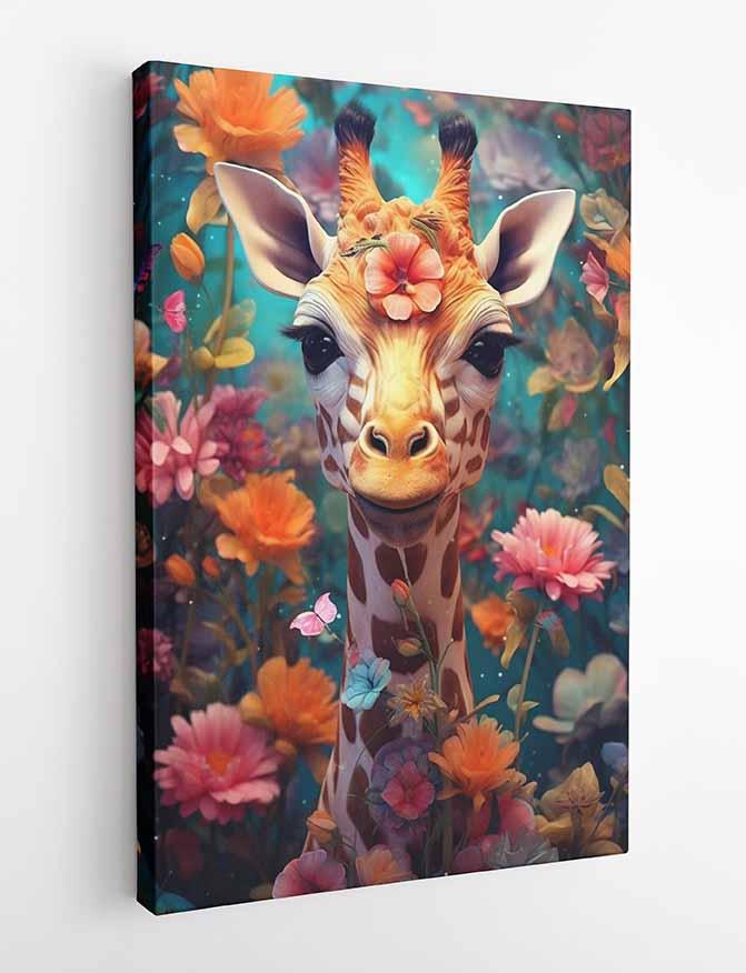 Giraffe Canvas & Poster Wall Art T346 Wildlife Series
