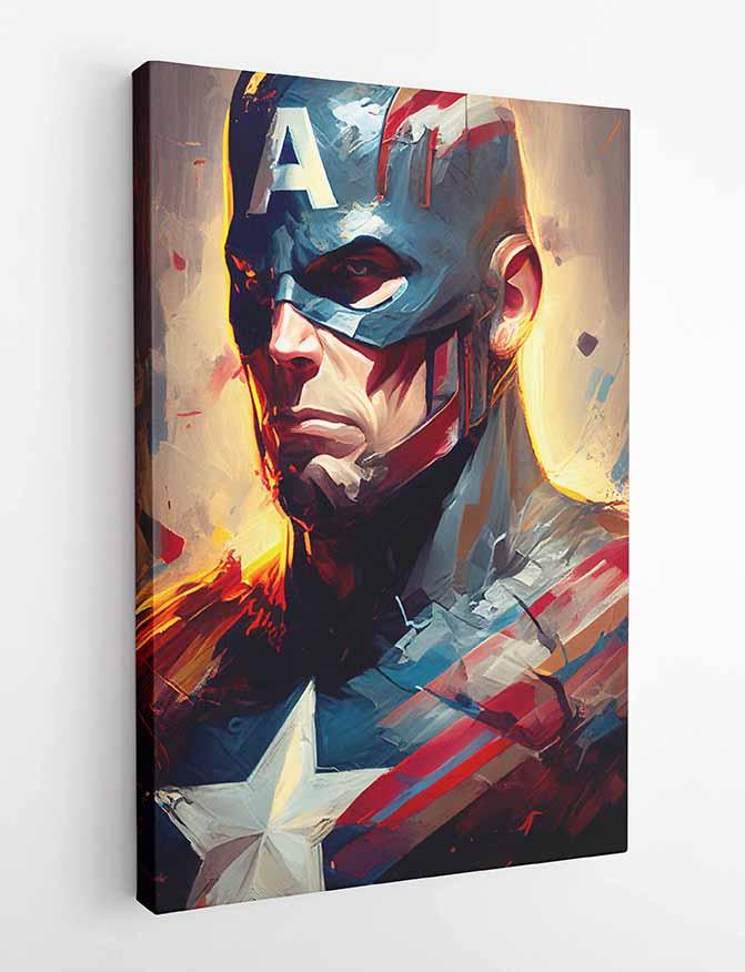 P11 Captain America Canvas Art Prints, Posters, and Wall Art Superhero Collection