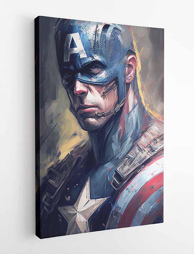 P12 Captain America Canvas Art Prints, Posters, and Wall Art Superhero Collection