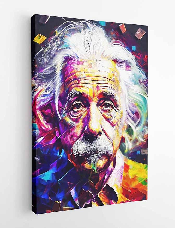 P138 Albert Einstein Canvas Art Prints, Posters, and Wall Art Pop Art Collection