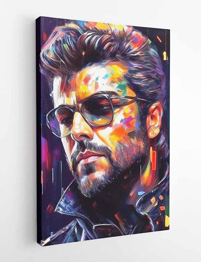P158 AI Artistry George Michael Printed Designs on Canvas Art Prints, Posters, and Wall Art Pop Art Collection