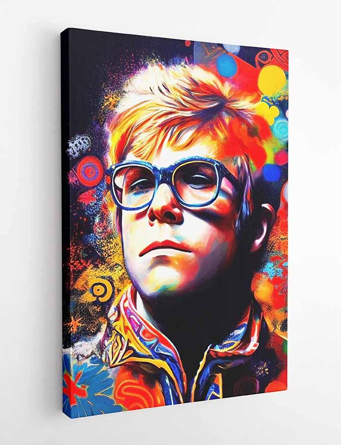 P160 AI Artistry Elton John Printed Designs on Canvas Art Prints, Posters, and Wall Art Pop Art Collection