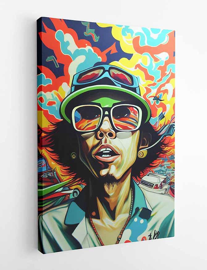 P166 AI Artistry Fear and Loathing in Las Vegas Printed Designs on Canvas Art Prints, Posters, and Wall Art Pop Art Collection