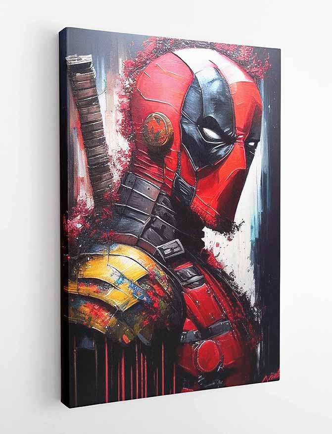 P170 Deadpool AI Artistry Printed Designs on Canvas Art Prints, Posters, and Wall Art Superhero Collection