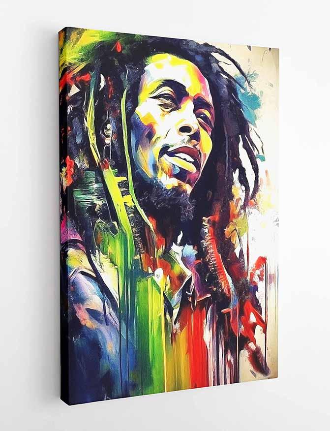 P172 AI Artistry Bob Marley Printed Designs on Canvas Art Prints, Posters, and Wall Art Pop Art Collection
