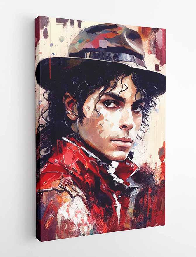P175 AI Artistry Michael Jackson Printed Designs on Canvas Art Prints, Posters, and Wall Art Pop Art Collection