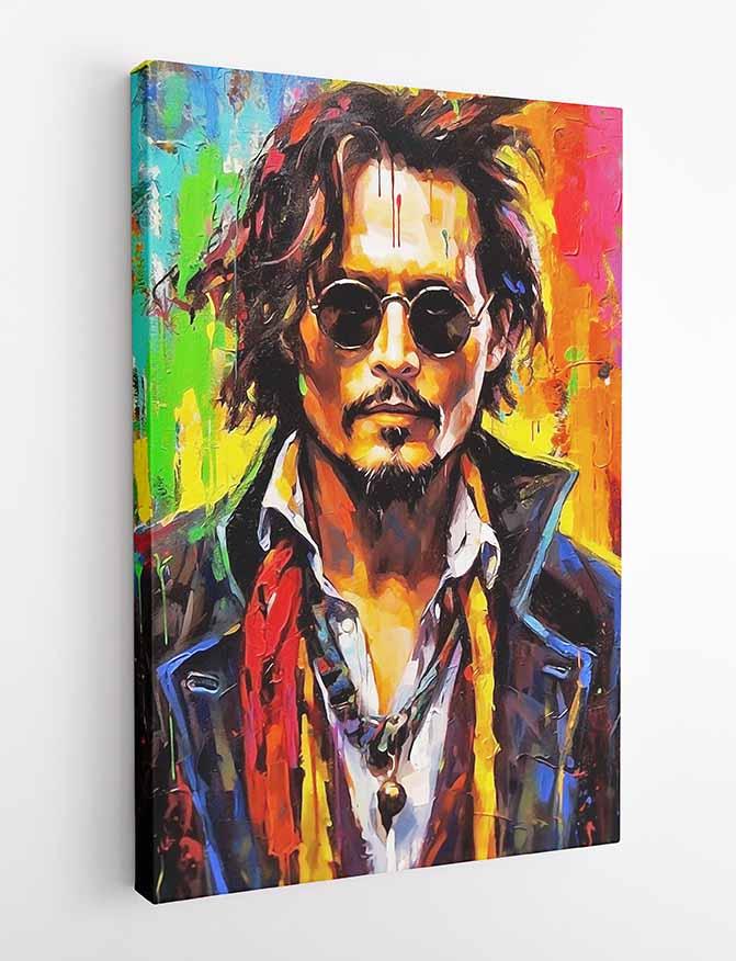 P202 Johnny Depp Art Prints, T-Shirts, Posters, and Mugs, Cushion Cover Expressive Collection Canvas Art Prints, Posters, and Wall Art Pop Art Collection